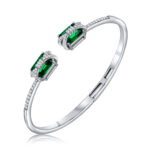 BRACELET JONC PIERRE VERTE