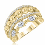 BAGUE MULTI BILLES PAVÉ