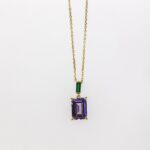 COLLIER SALVA SQUARE AMETHISTE