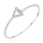 BRACELET JONC TRIANGLE NON PAVÉ