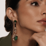 BEGUM HAUTE DROP EARRINGS GREEN