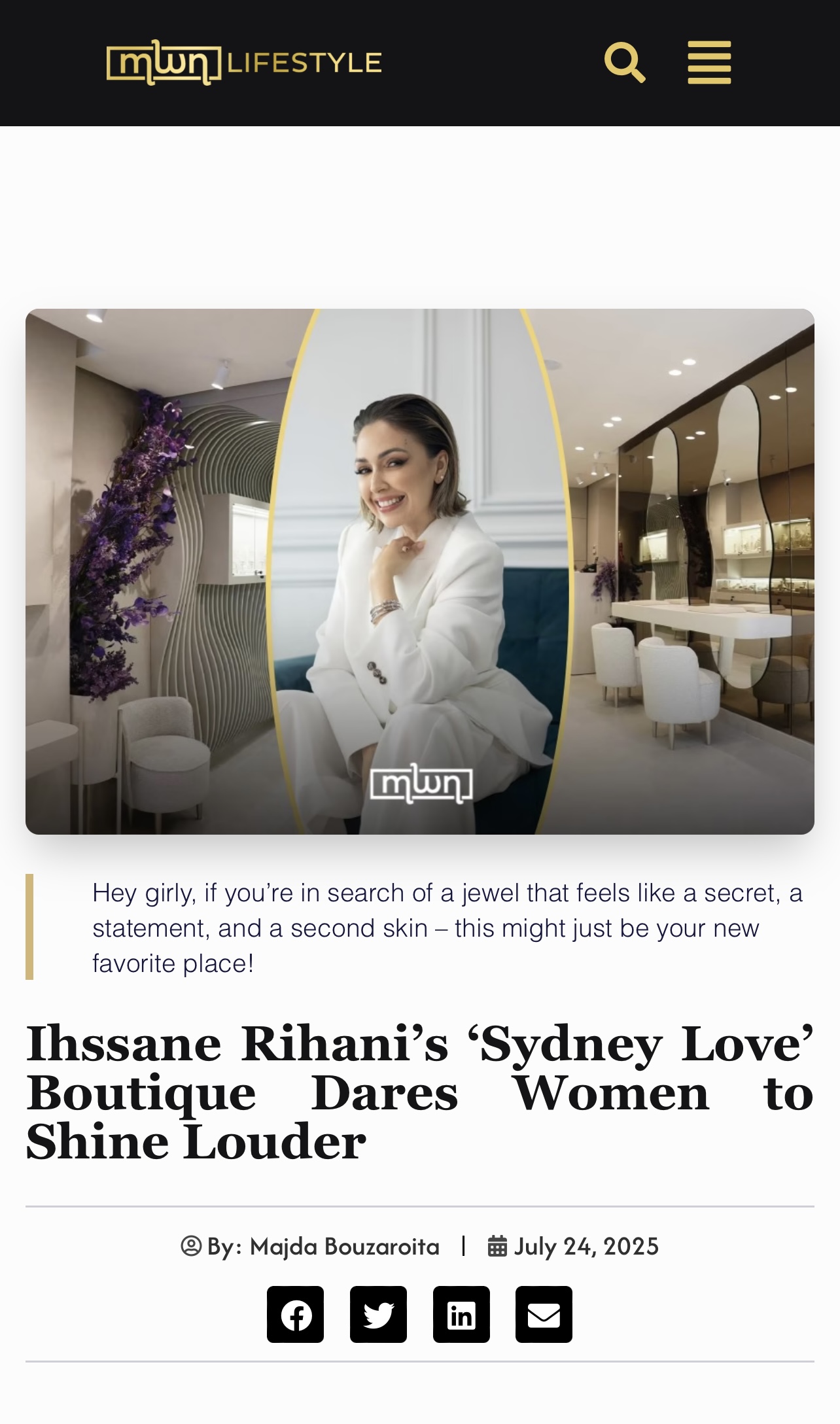 Revue de presse Sydney Love