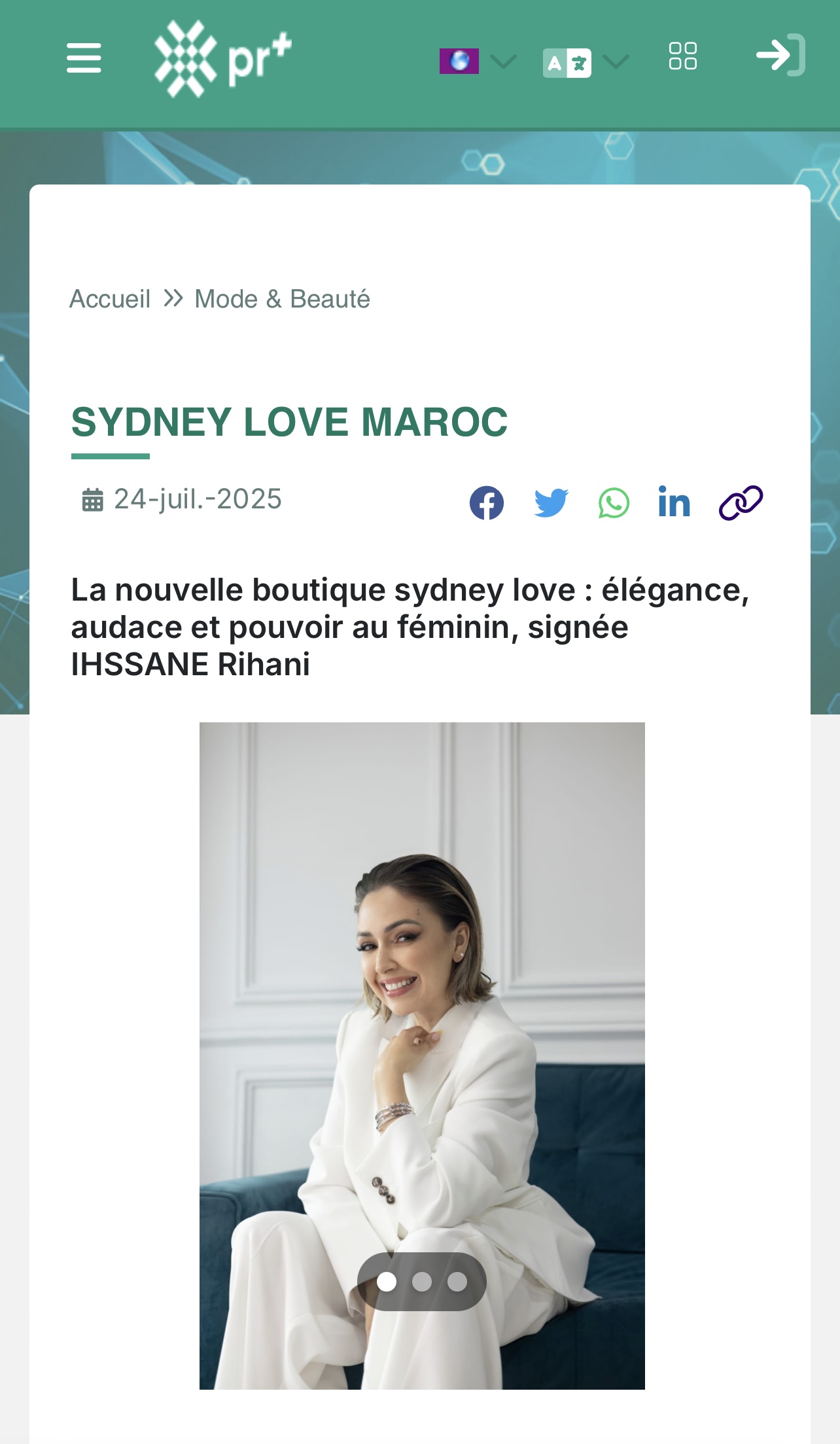 Revue de presse Sydney Love