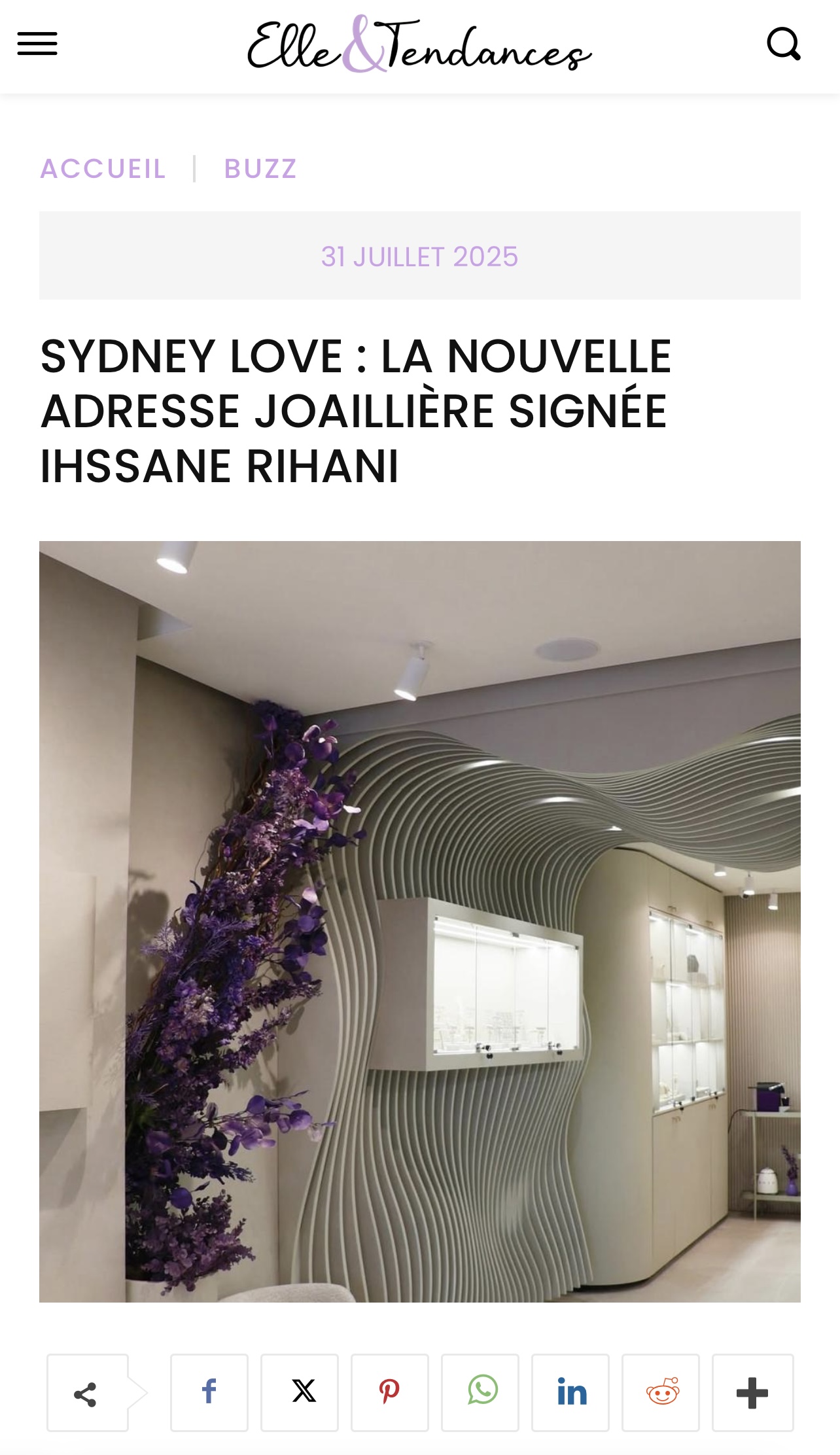 Revue de presse Sydney Love